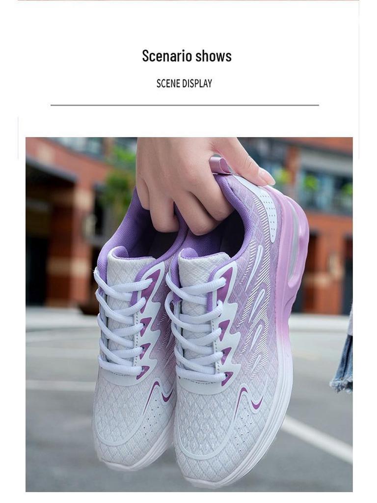 Women's Plus Size Mesh Breathable Running Shoes - Spring/Summer Casual Air Cushion Jogging Footwear