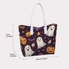 Cute Halloween Ghost Pumpkin Tote Bag Fashion Portable Casual Daily Handbag for Halloween Gifts Shopping