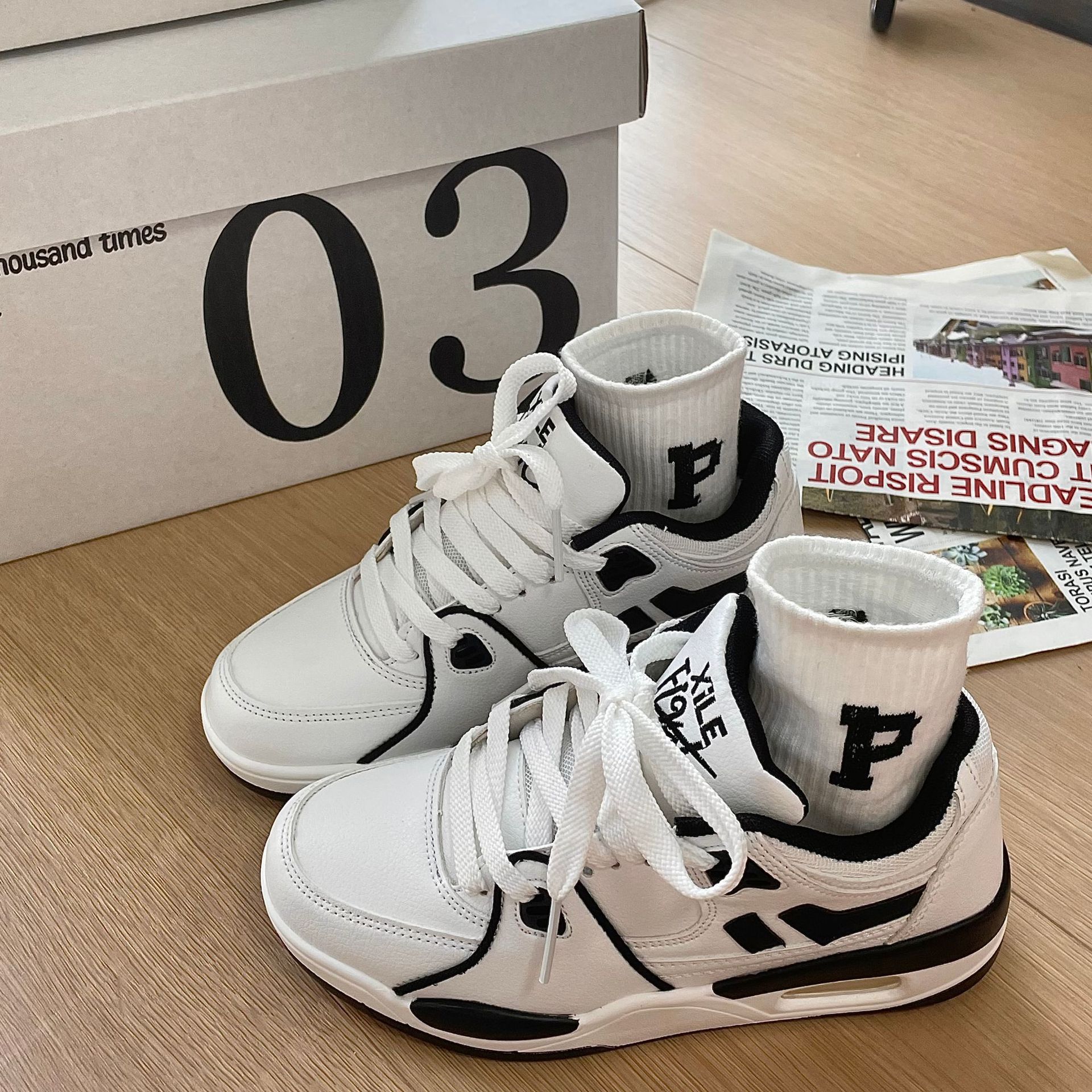 

New ins air cushion basketball sneakers student jogging 36