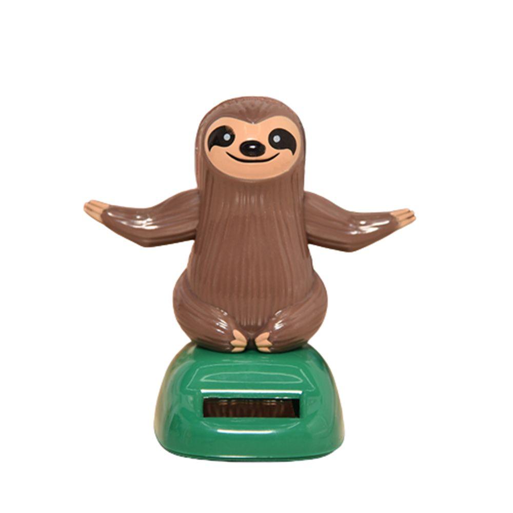 Solar Powered Gift Car Ornament Sloth Toy Dancing Sloth Model Sloth Doll Shaking Hand
