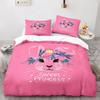 Rabbit Rainbow King Queen Duvet Cover Cartoon Animals For Children Boys Girls Easter Green Polyester Quilt Cover Bedroom Decor