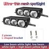 Car Grill Bumper LED Spotlight 160W Hi-Lo Beam Fog Lamps Offroad Driving Light For Motorcycle Pick-up Truck 4x4 ATV Work Lights