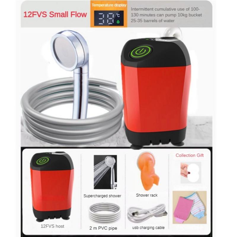 Wohnheim Einfache elektrische Dusche Ländlicher Haushalt Tragbarer Duschkopf Outdoor Tragbares Camping-Duschwerkzeug