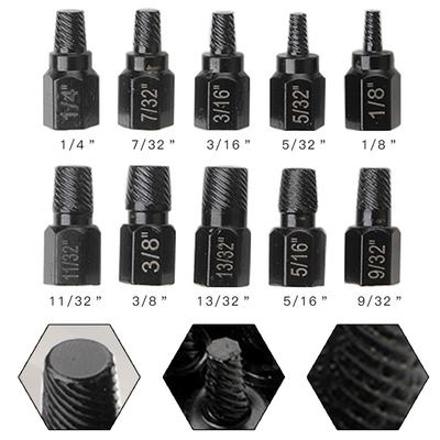 10pcs Nut Extractor Black Corrosion-resistant High Hardness