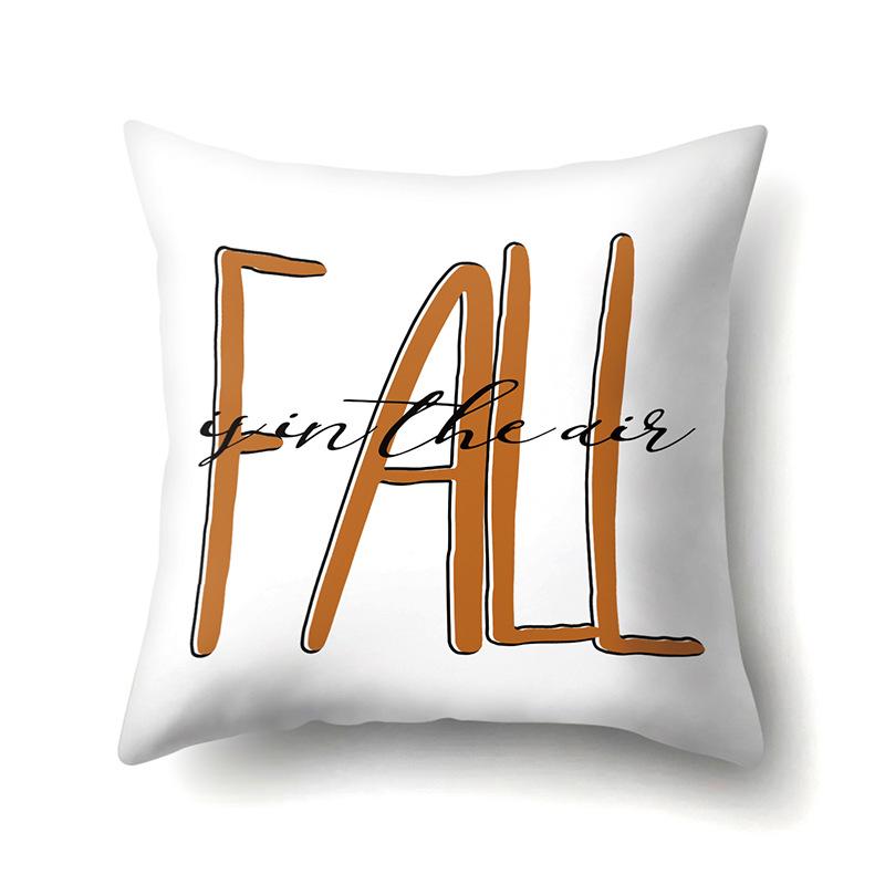 Thanksgiving Pillowcase Blessing Maple Leaf Pumpkin Sofa Cushion Cover Office Home Living Room Pillowcase