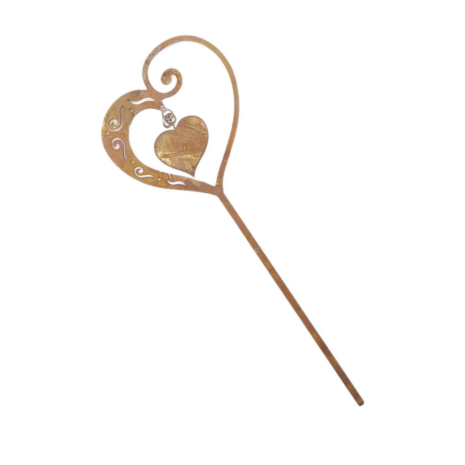 

Heart Shape Rusty Iron Garden Stake Weather Prevent Ground Stake Outdoor Decors For Wedding Gift Lawn Patio Iron Art