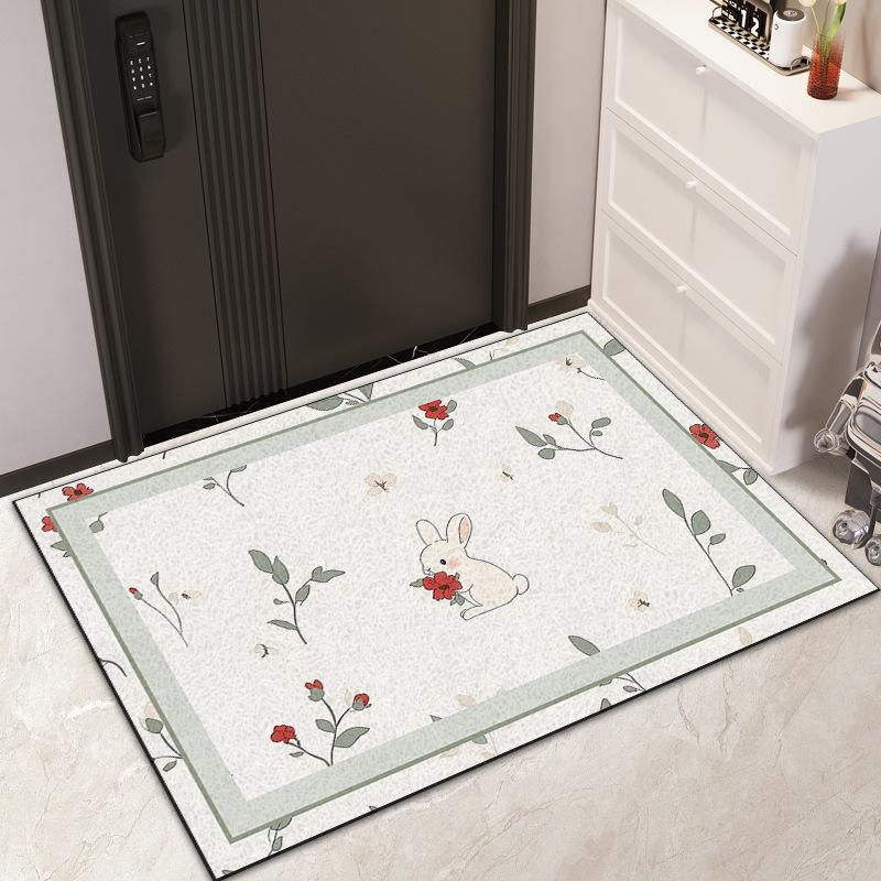Wire Ring Entry Mat Ins Air Resistant Dirty PVC Can Be Cut Silk Ring Mat Non-slip Easy To Clean Entry Door Carpet