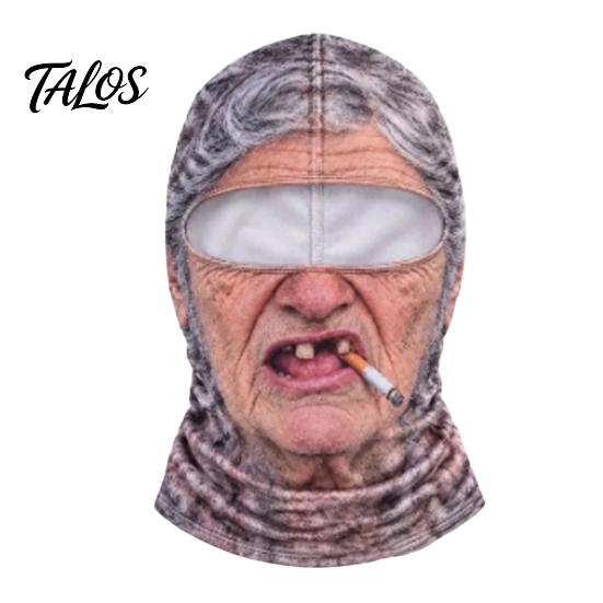 Elastic Polyester Balaclava for Hiking Old Man Ski Mask, Realistic 3D Animal Face Balaclava, Funny Winter Full Novelty Accessories Vacation Cover with