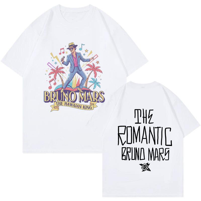 New Bruno Mars Print Vintage Tshirt The RoUnisextic Tour 2026 Graphic T Shirt Unisexs Clothing Women Fashion Summer T Shirt