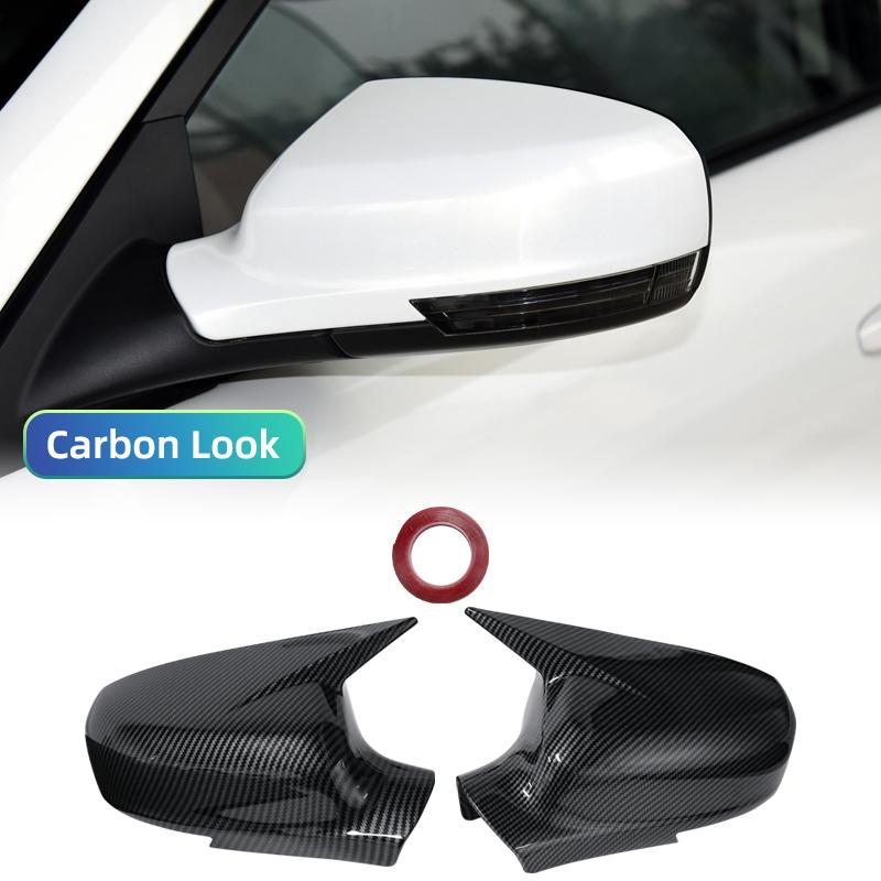 For Mazda 6 2013 2014 2015 2016 Car Rearview Side Mirror Cover Wing Cap Exterior Door Housing Shell Trim ABS Carbon/Black