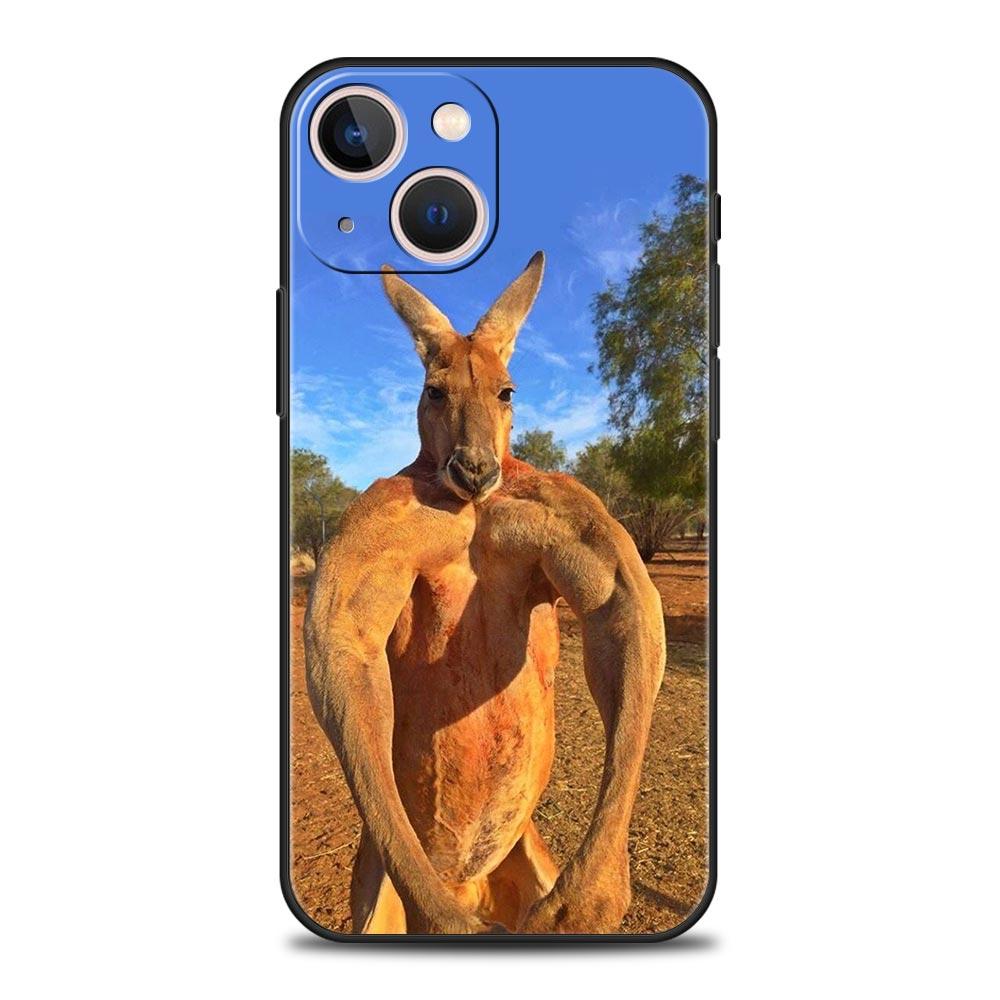 

Strong Kangaroo Phone Case For iPhone 17 16E 15 16 14 13 12 11 Pro Max 7 8 Plus Soft TPU Back Cover iPhone 16Pro Max