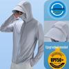 Men's Cool Breathable Ice Silk UV Protection Hooded Fishing Jacket