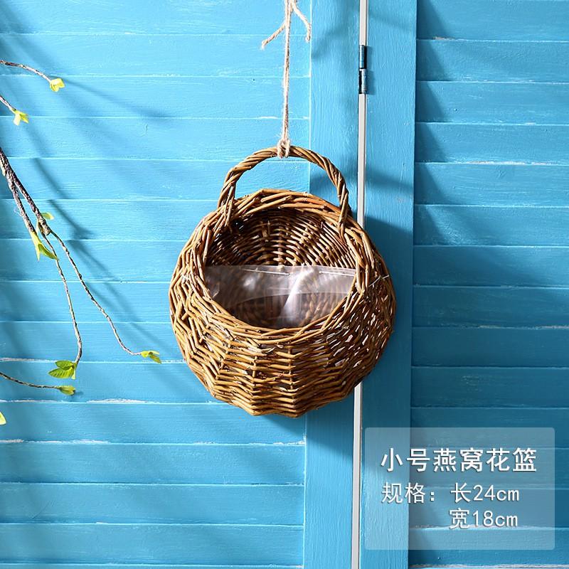 Handwoven Willow Wall Hanging Basket Decor Indoor Plants Rustic Boho Home Small Medium Large Sizes