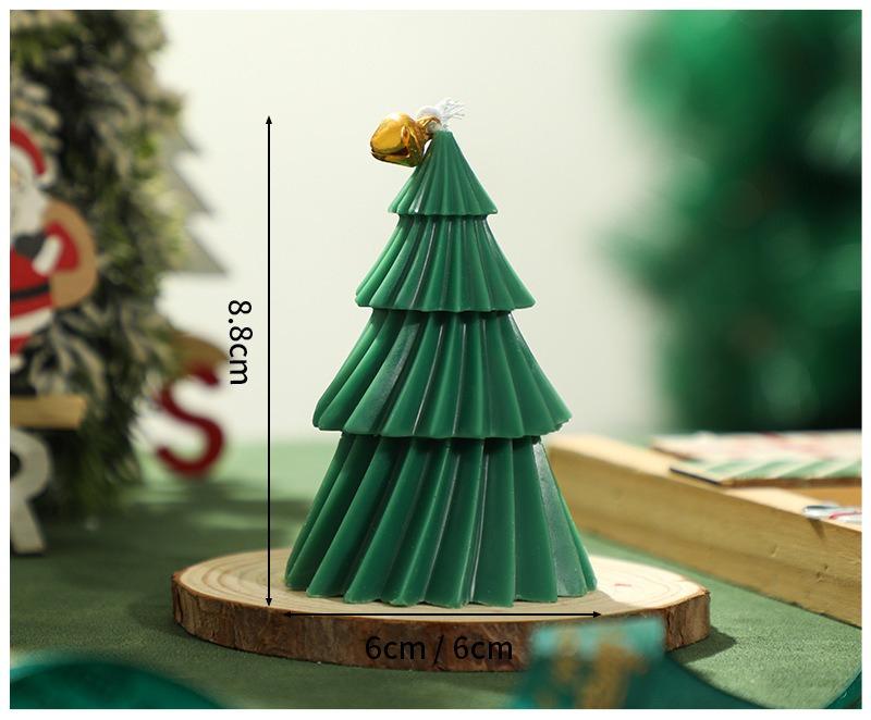 Kerstboom Kaars & Vorm Set DIY Siliconen Mallen voor Kaarsen Zeep Gips Vakantiecadeaus met Afgewerkte Kaarsen