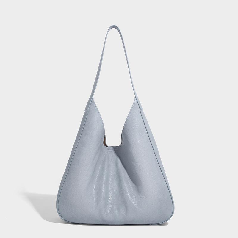 Large Capacity 2025 New Simple Textured Fashion Handbag for Women Solid Color Handheld Underarm Tote Ladies Shoulder Bag