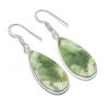 Natural Swiss Green Opal Gemstone 925 Sterling Silver Jewelry Earring 1.81" AEE-10998