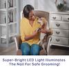 Tagliacapelli Professionale per cani Tagliaunghie per cani Pet Gatto Affilatore per Unghie Con Luce LED & Lente d'Ingrandimento 5X