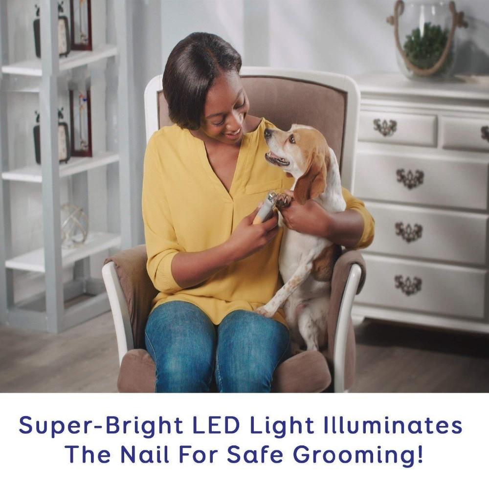 Tagliacapelli Professionale per cani Tagliaunghie per cani Pet Gatto Affilatore per Unghie Con Luce LED & Lente d'Ingrandimento 5X