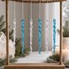 Acrylic Christmas Tree Pendants Transparent Twisted Water Drop Design Hanging Icicle Decorations Creative Simulated Icicles