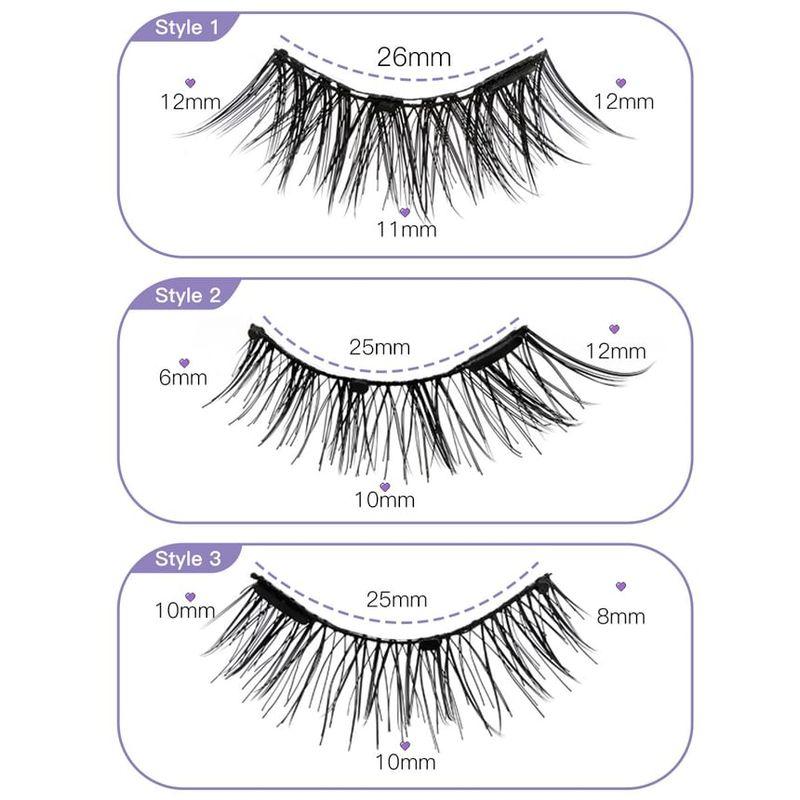 Lashie - geschwungen, magnetisch, klebefrei, Multipack, künstliche Wimpern