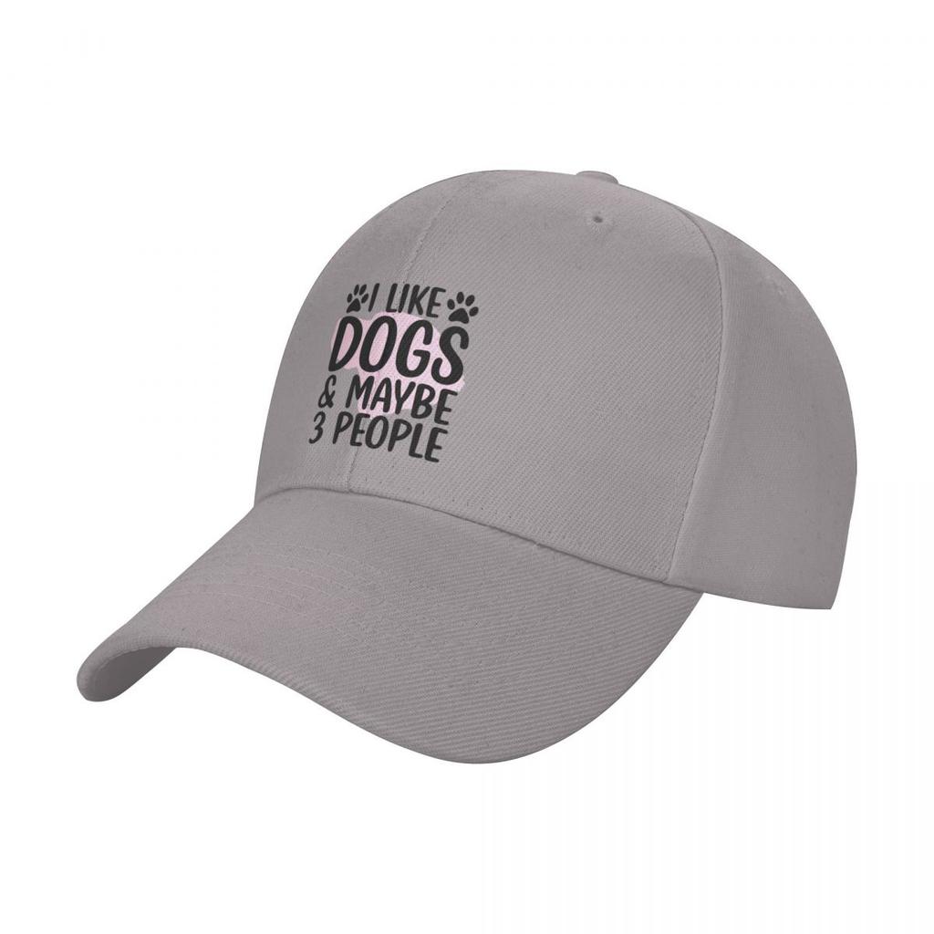 I Like Dogs And Maybe 3 People Baseball Cap Luxury Man Hat Golf Kids Hat Caps For Men Women's