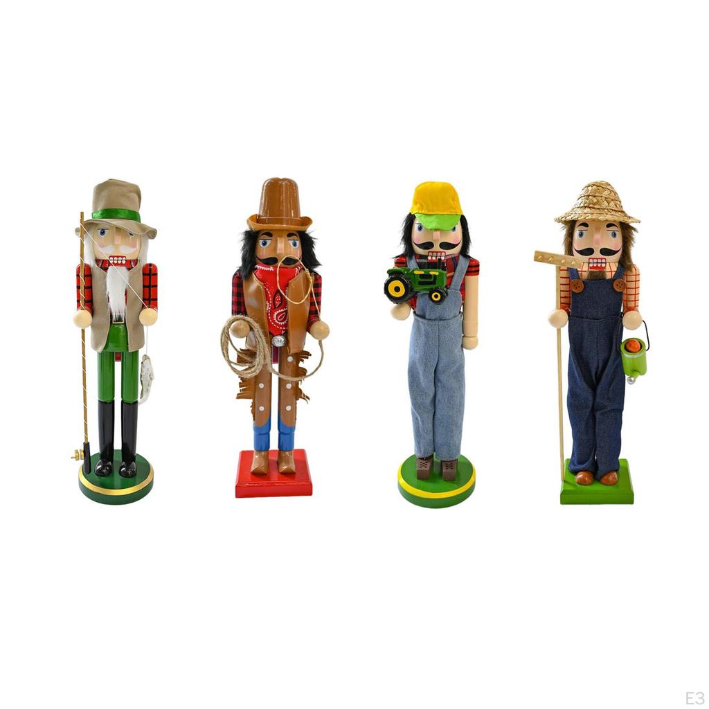 Weihnachtsdekoration Nussknacker Foto Requisiten Holz für Wohnzimmer Feiertag