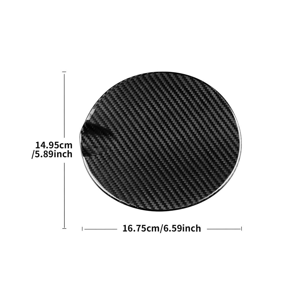 AIRSPEED Carbon Fiber Fuel Tank Cap Cover for Abarth and 695 Customizable Exterior A tape included for easy Perfect as a Carbon 595, 595C, (3rd