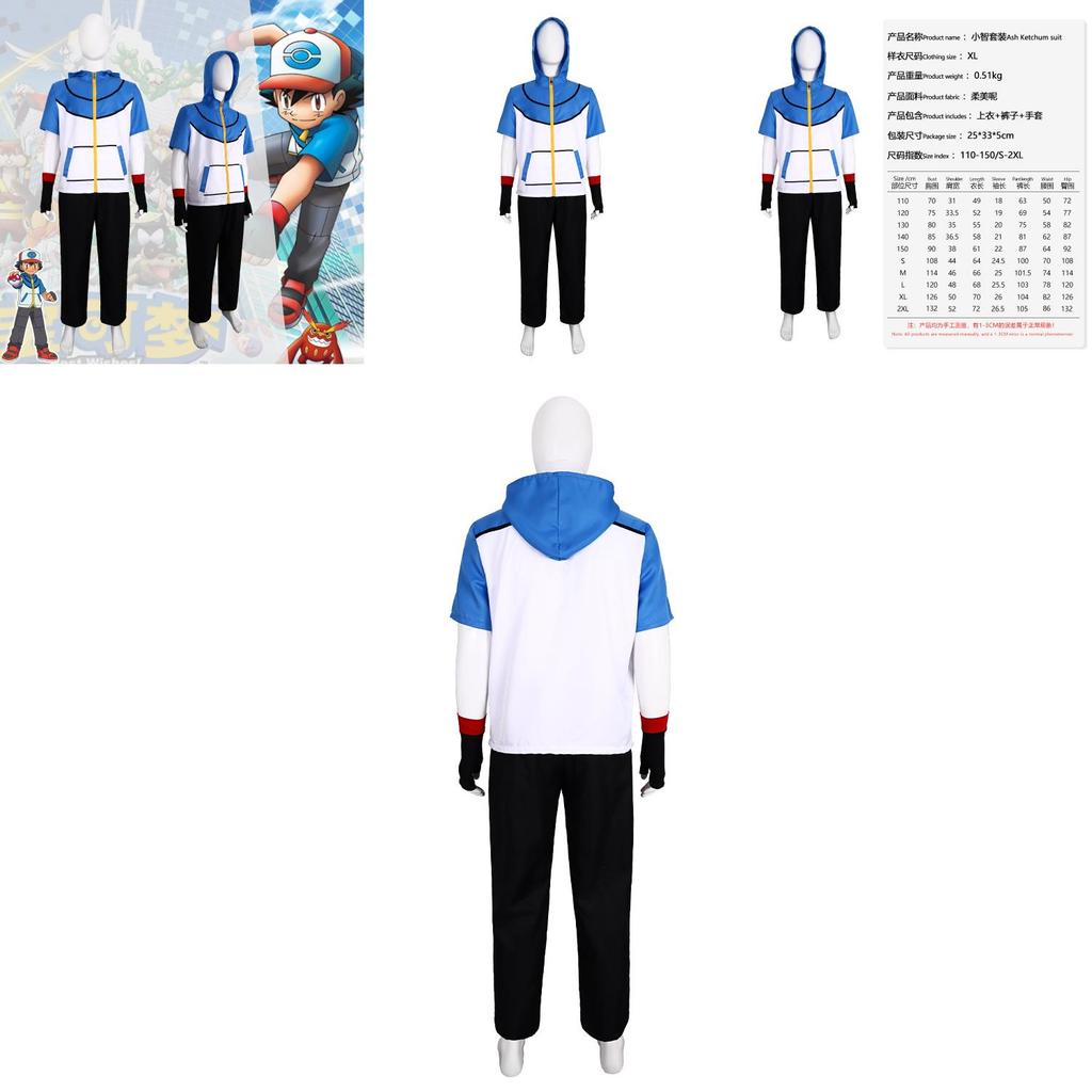 Pokmon Anime Role Play Outfit Lightweight Polyester Fabric For Stage Performance
