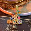 SKEDS Exquisite Large Size Vintage Brooch Rhinestone Exaggerated Butterfly Flower Animal Brooch Dinner Party Jewelry Accessories