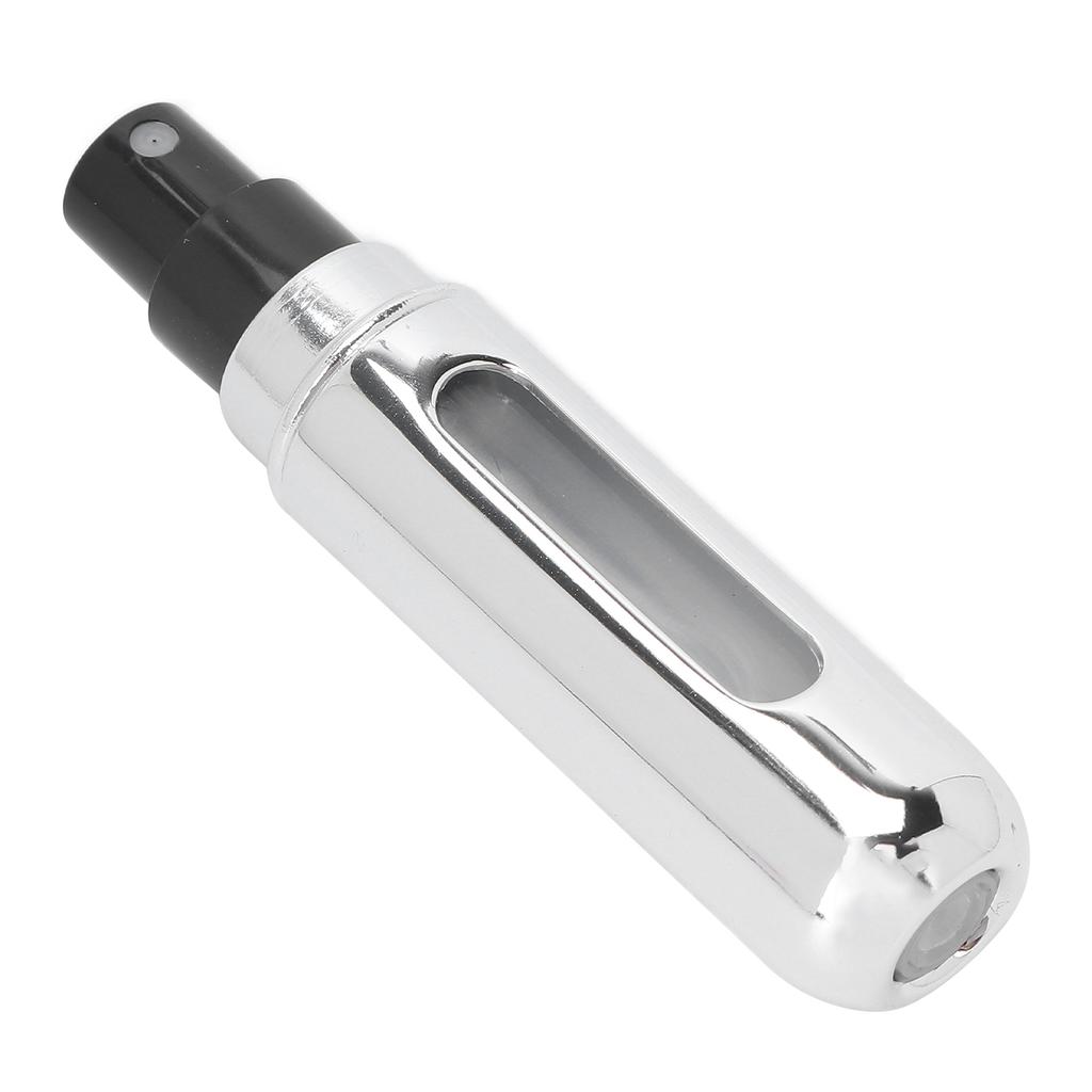 Mini Refillable Perfume Atomizer Bottle Scent Pump Case Cosmetic Spray Bottle 5mlSilver