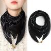 Women Square Scarf Wraps Neck Magnetic Buckle Scarf Cross Scarves Triangle Scarf Cross Neckerchief Scarf For Autumn Winter NEW