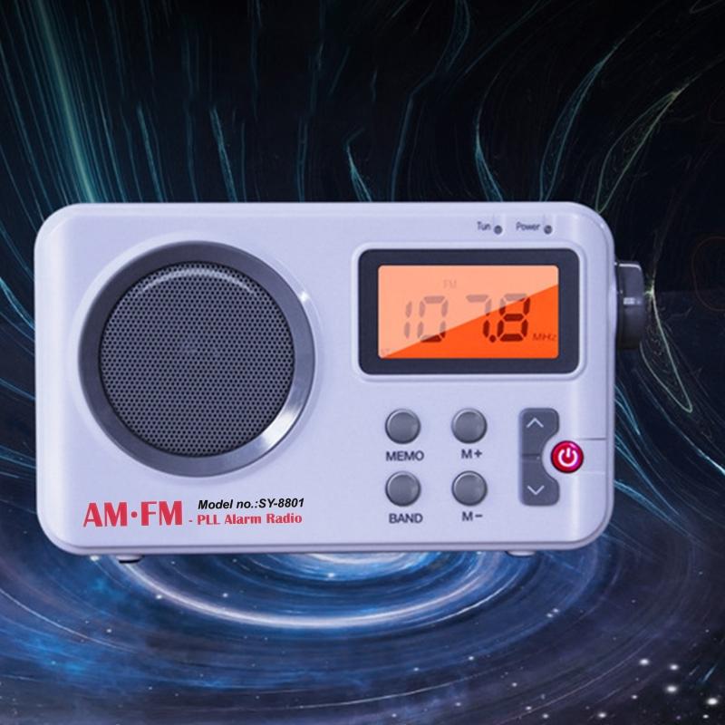 LCD Display Radio Receiver Speaker FM AM Digital Stereo Mini MP3 Music Player Portable Radio