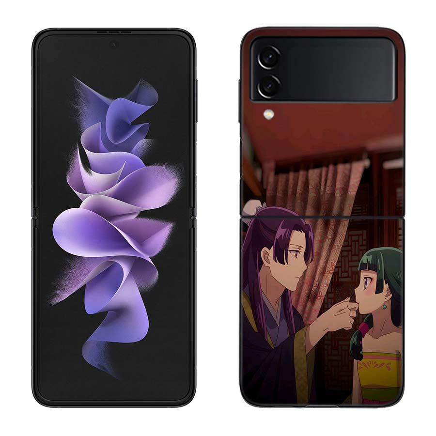 The Apothecary Diaries Phone Case For Samsung Galaxy Z Flip 6 4 3 5G Funda Black Coque Hard Z Flip 7 Cover Z Flip 5 Capa Fashio