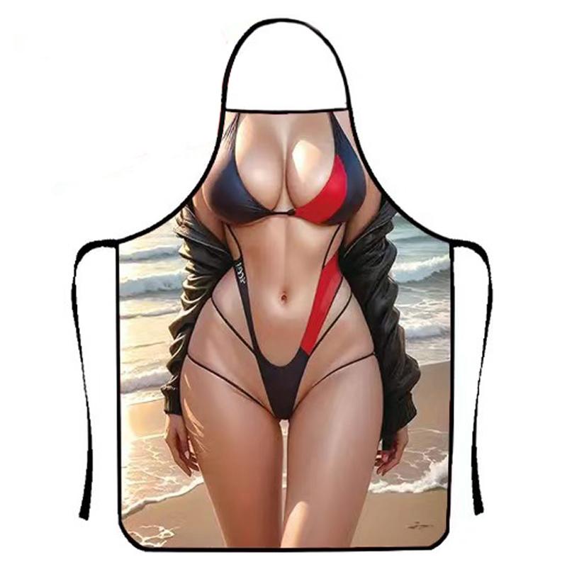 Sexy Women'S Apron Fun Single Party Gift Universal Male And Female Chefs Bbq Kitchen Novelty Apron