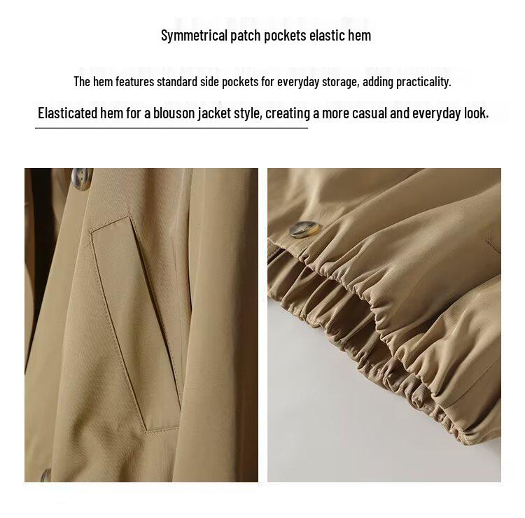 Korean Retro Lapel Single-Breasted Trench Coat - Versatile Spring/Autumn Women's Jacket