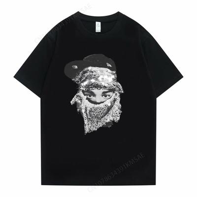 Rapper Yeat Face Graphic Print Tshirt Summer Men Hip Hop Casual Oversized T Shirt Streetwear Male Fashion Brand Vintage Tshirt