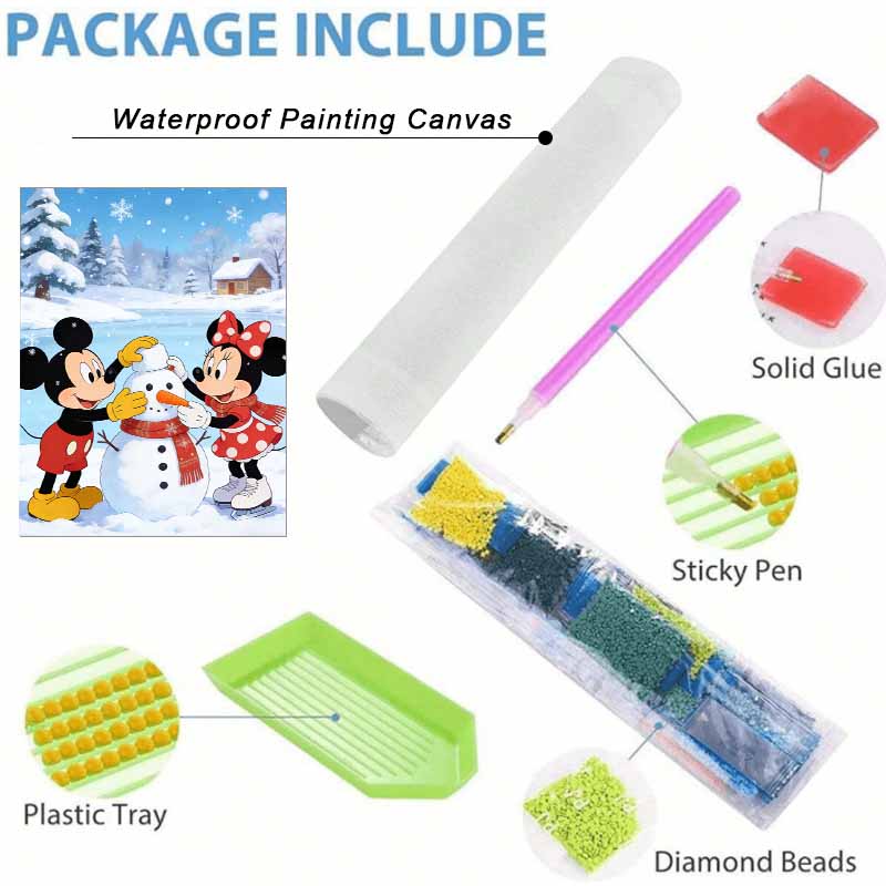 Disney Diamond Art Painting Kit 5D Diamond Snowman Painting Dot Art Gemstone Crystal Paint Diamond Home Wall Decor