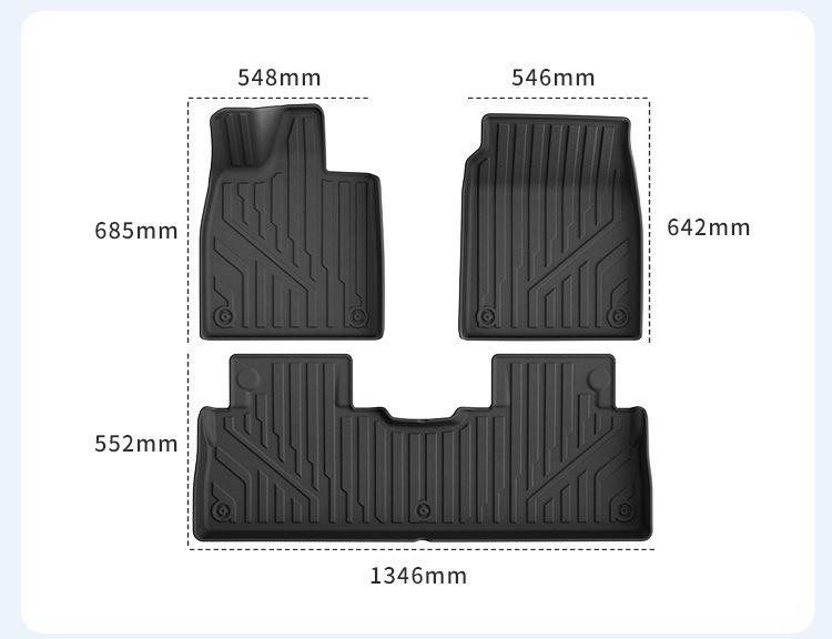 Deep Blue L06 Custom Fit TPE Floor Mats & Trunk Liner for 26 Car Models
