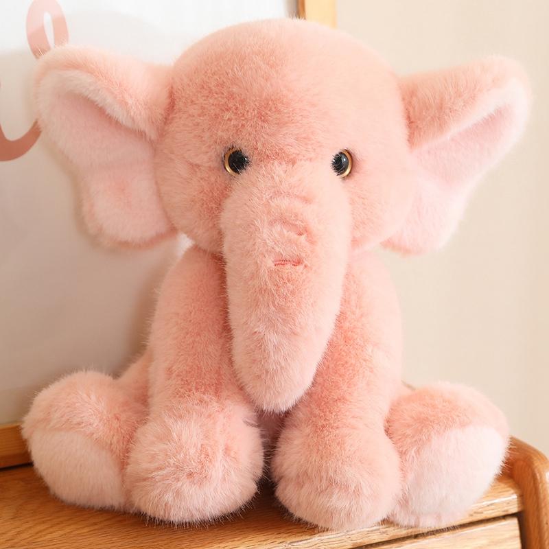 23/35CM Cute Elephant Plush Toys Soft Animal Dolls Kawaii Elephant Pillow for Christmas Birthday Gifts