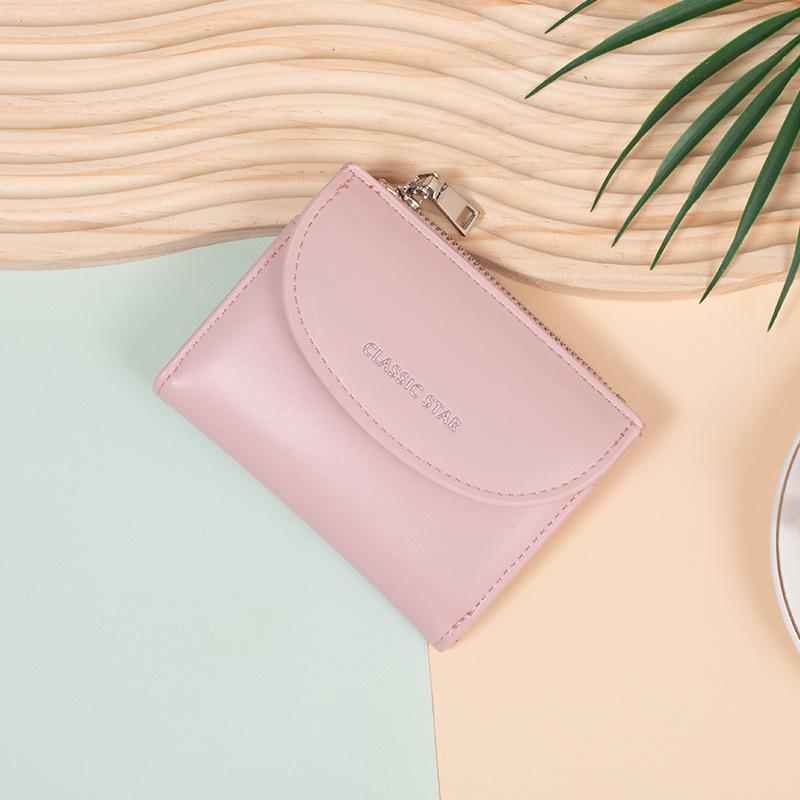 Korean Women's Solid Color Coin Purse: Multifunctional, Large Capacity Card Holder