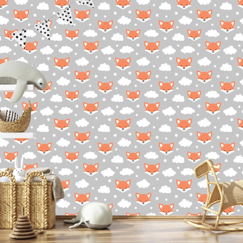 Foxes from the Clouds Wallpaper for Living Room and Bedroom 50x1000