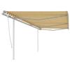 VidaXL Manual Retractable Awning with Posts Patio Awning Balcony Awning Garden Outdoor Patio Window Shading 3069998
