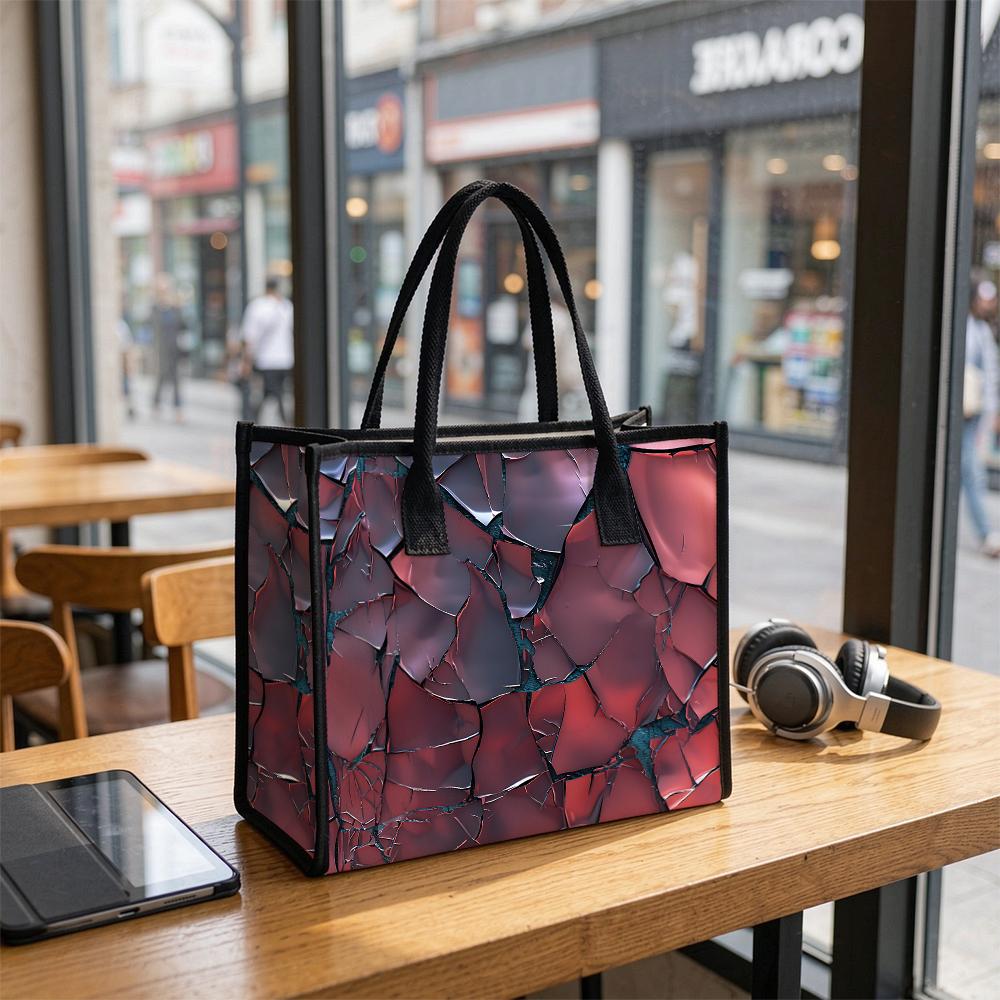 Chic Cracked Pattern Tote Bag Large Capacity Handbag for Daily Commute