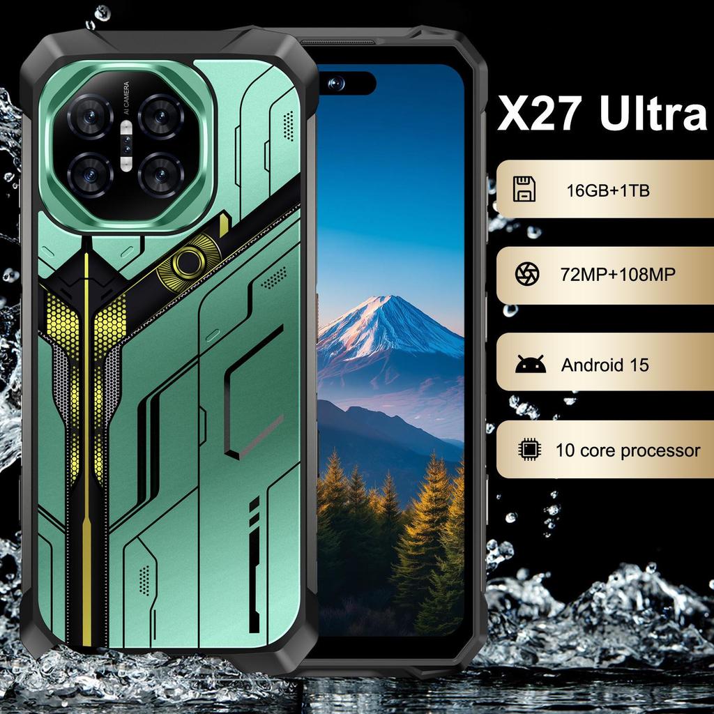 X27 Ultra Genuine 5G Smartphone 16GB+1TB, Rugged and Waterproof Design
