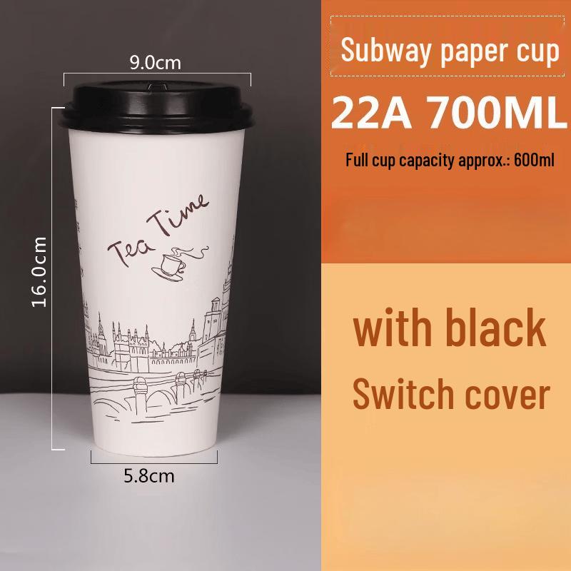 Handon Disposable 700ml Paper Cups with Lids
