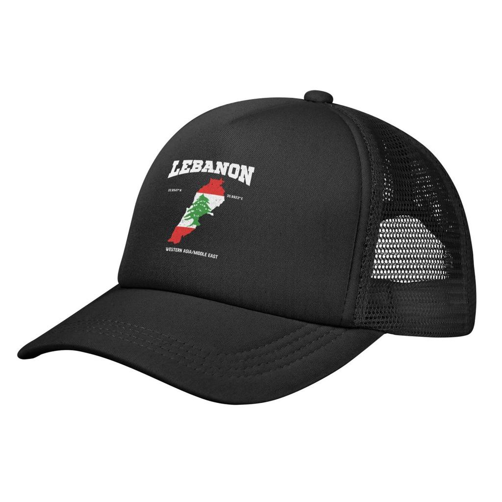 Baseball Caps Lebanon Lebanese Flag Map Mesh Hats Fashion Summer Men Women Hats