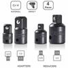 4PCS Impact Socket Adapter Reducer Set 1/2 3/8 1/4 Inch Use Wrenches Drills In Auto and Impact Driver Construction Work