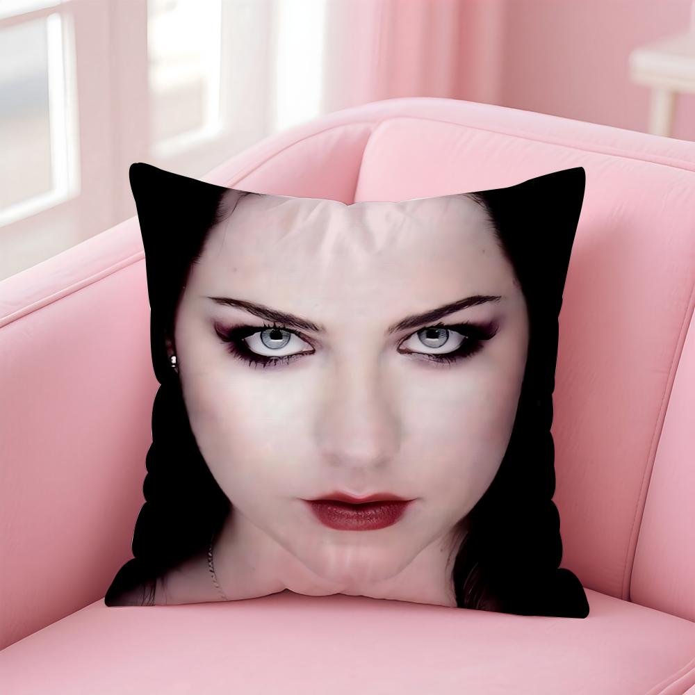 American Sexy Singer Evanescence AAmy Lee Cushion Cover Pillow Case Soft Skin Friendly Fabric Concealed Zipper