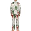Men's Long Sleeve Button-Down Pajama Set, 2-Piece Sleepwear Loungewear with Pants for Home and Bedtime