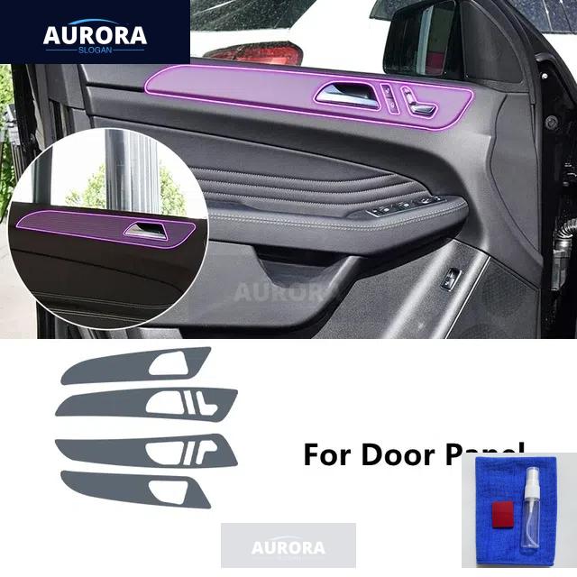 For Mercedes-Benz GLE/GLS 16-19 W166 X166 Car Interior Center Console Transparent TPU Protective Film Anti-scratch Accessories